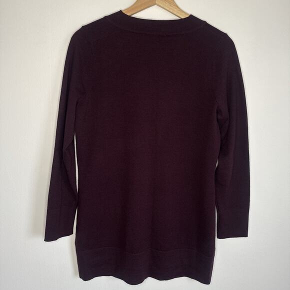 PENDLETON Womens Medium Longline Cardigan Sweater Plum Button Front Academia - Picture 4 of 9